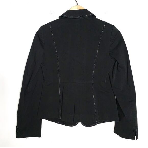 Laundry black blazer suit jacket with white stitching size 4 - Picture 3 of 3